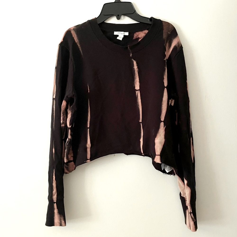 Daily Ritual Crop Top Tie Dyed Sweatshirt